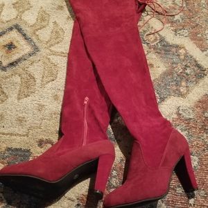 Over the knee elastic boots